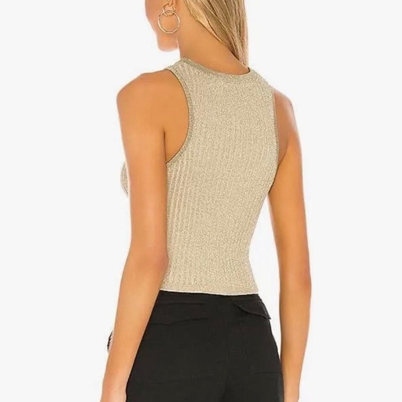 Superdown Beige Ribbed Tank Top - Picture 2 of 5